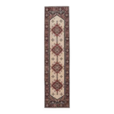 Tapis couloir vintage turc Oushak fait main en laine et coton rouge 78x307 cm des années 1970