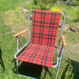 Checkered camping chair