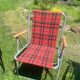 Checkered camping chair