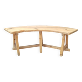 Vintage Curved Pine Bench
