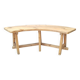 Vintage Curved Pine Bench