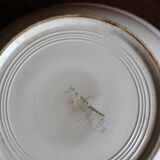 Blue salad bowl with Digoin Art Deco flowers