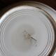 Blue salad bowl with Digoin Art Deco flowers