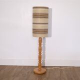 Scandinavian wooden floor lamp turned 1960