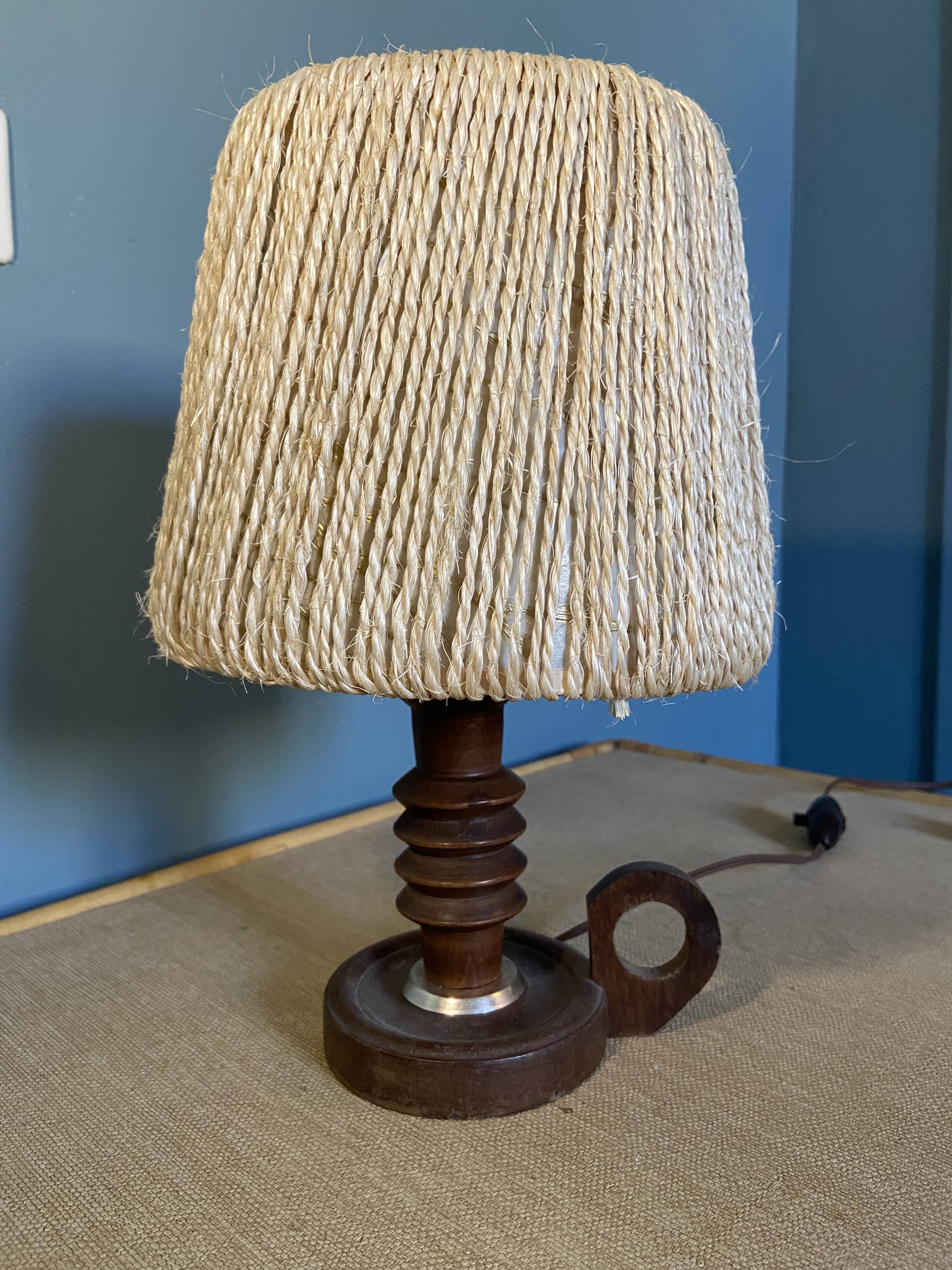 Turned wooden candle holder