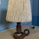 Turned wooden candle holder
