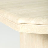 Travertine side table