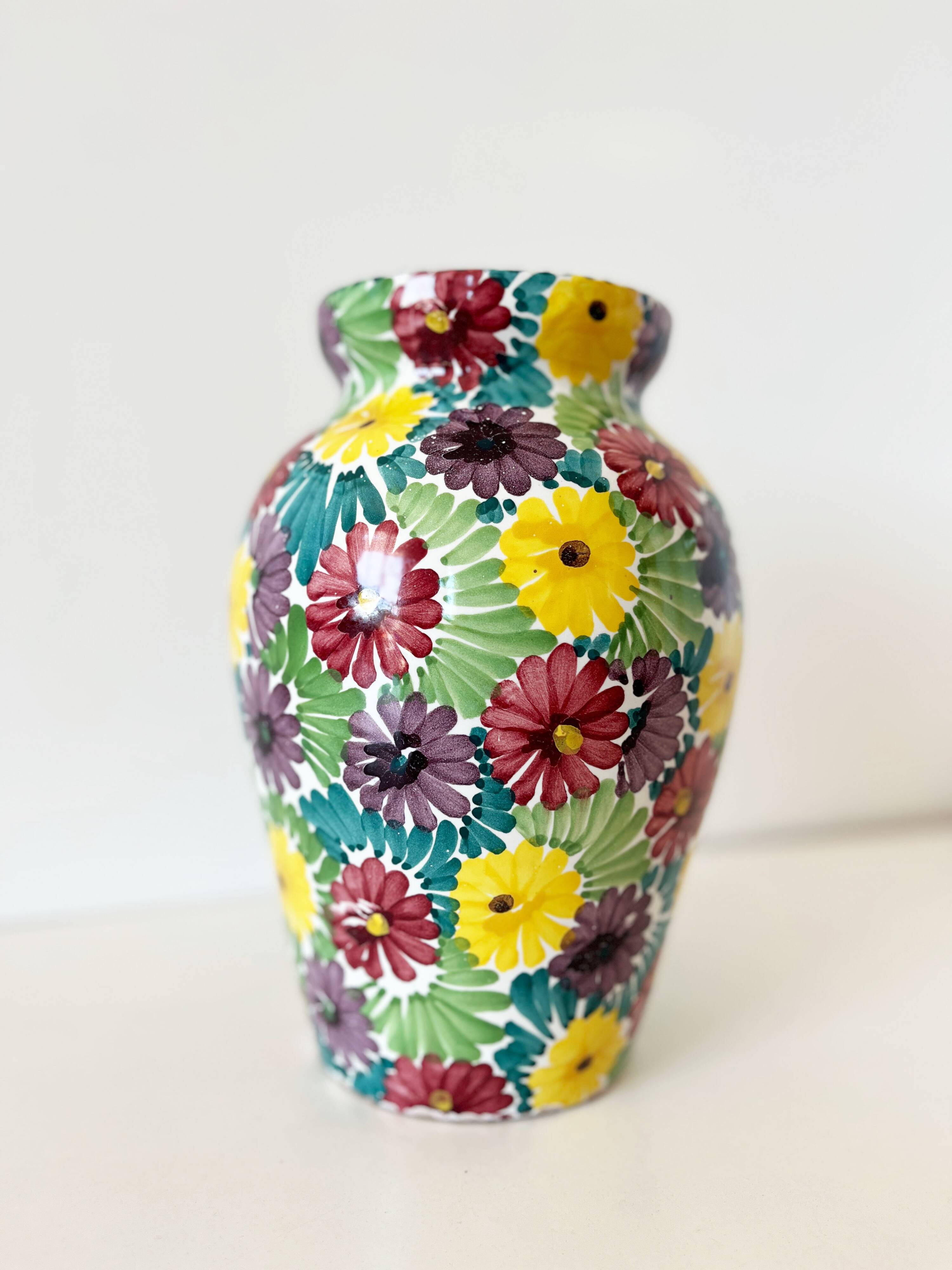 Ceramic flower vase Italy 1960
