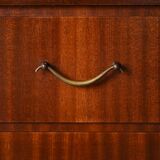 Teak bedside table with black details