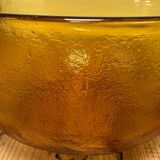 Vintage amber granite glass salad bowl