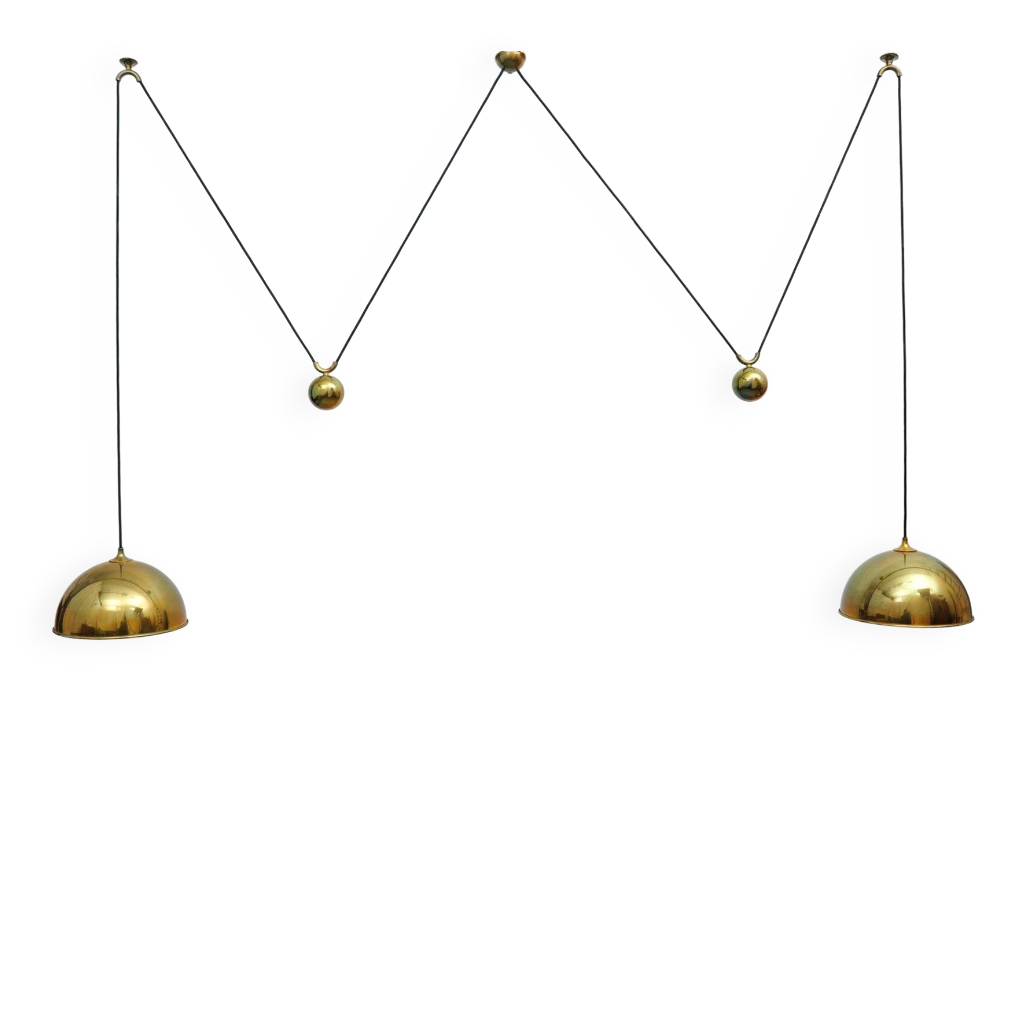 Posa Duos pendant lamp by Florian Schulz, 1970s