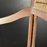 Caned hairdresser/barber chair – adjustable backrest