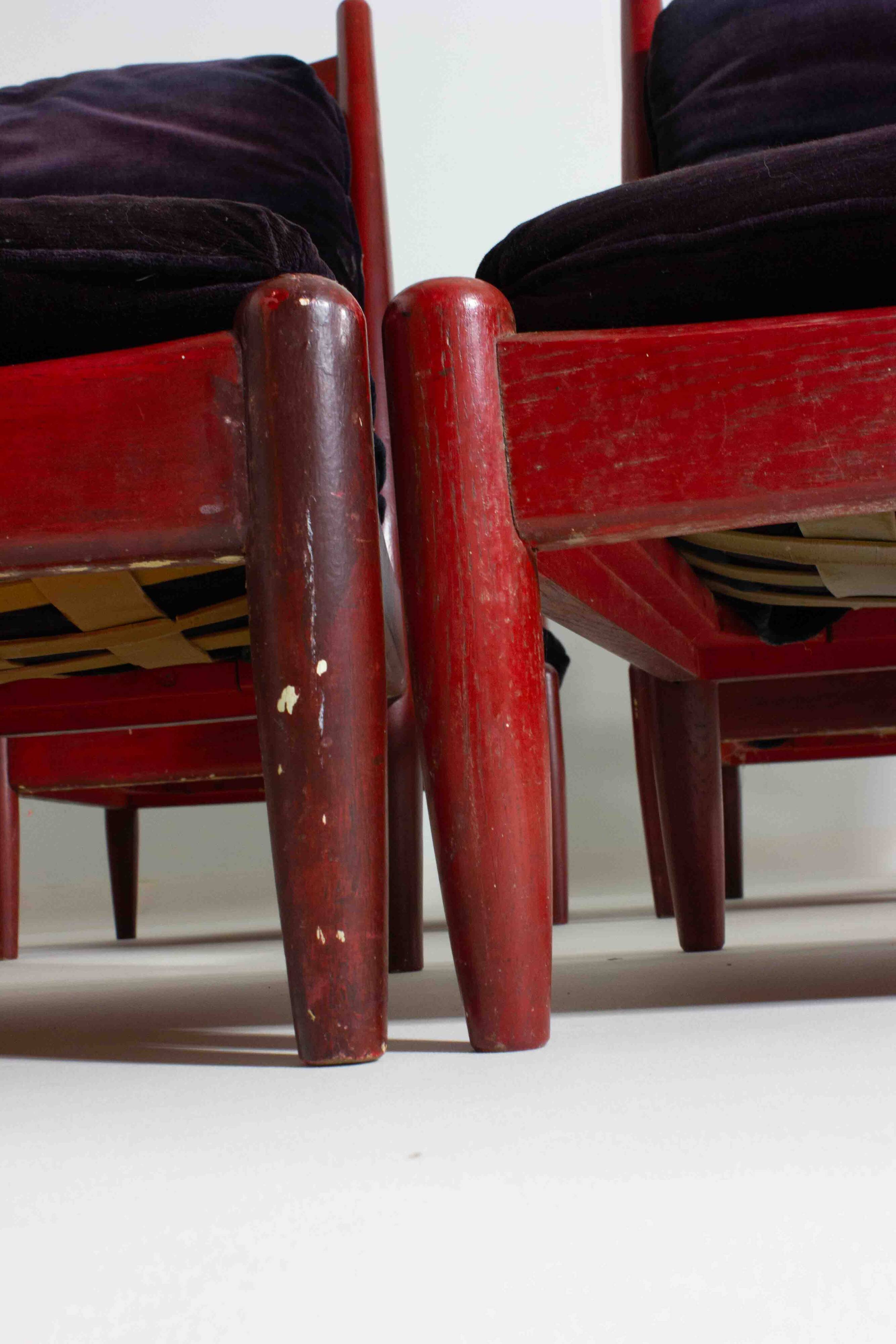 XL set of 8 mid-century lounge chairs, Belgium 1960s