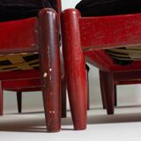 XL set of 8 mid-century lounge chairs, Belgium 1960s