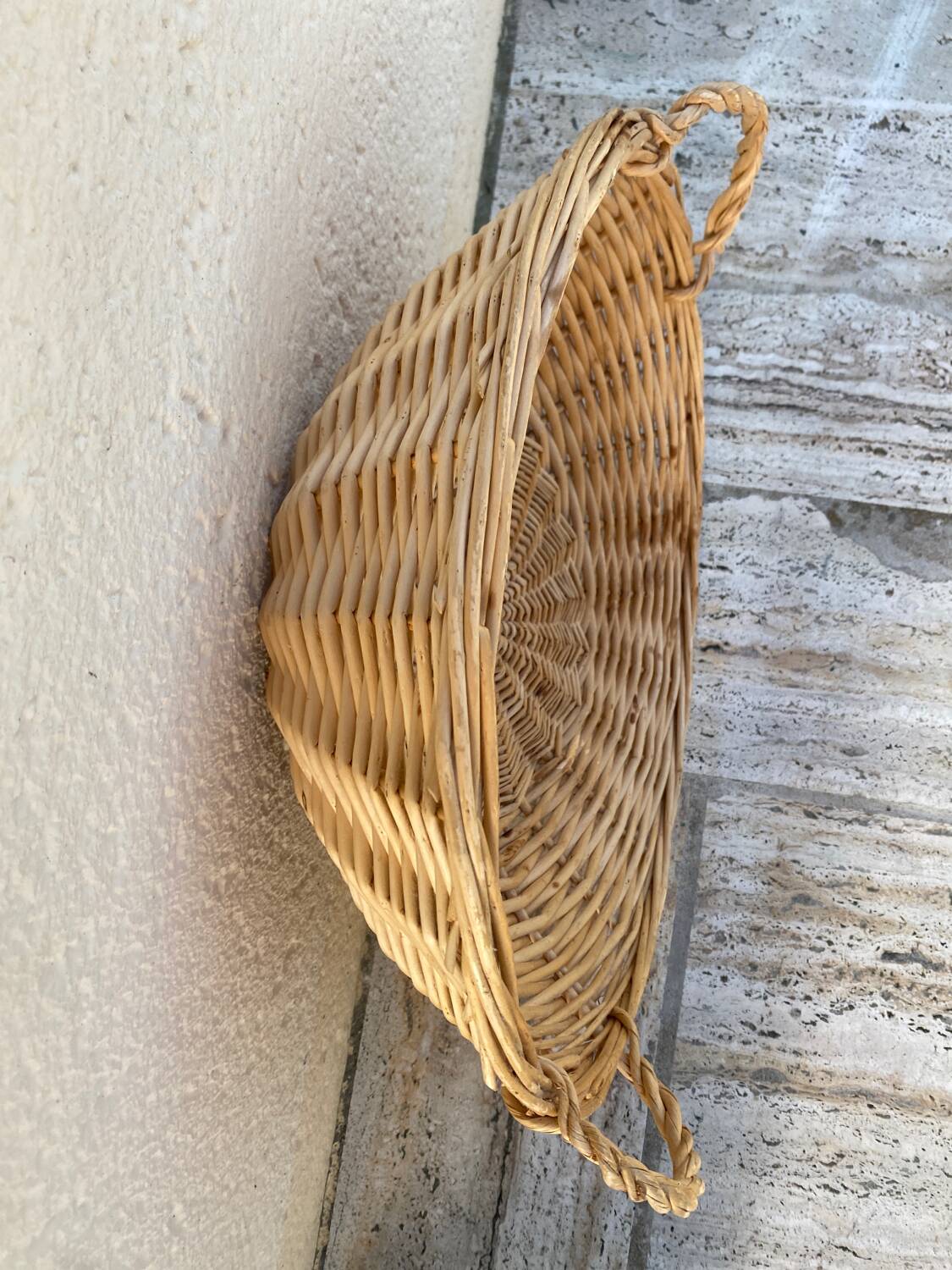 Vintage wicker presentation basket