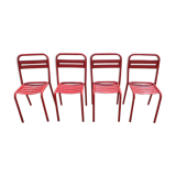 4 chaises de terrasse en métal