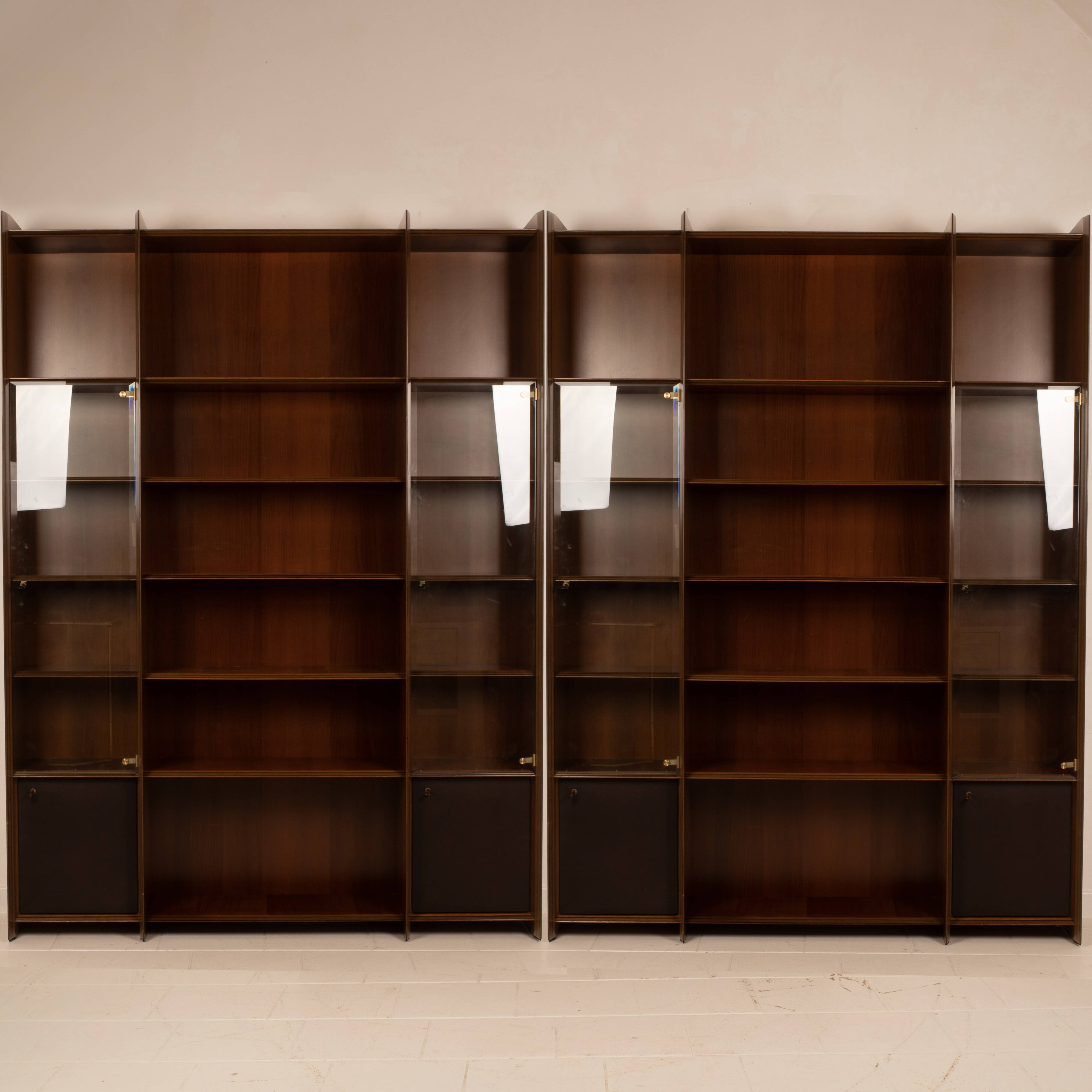 Pair of Artona Bookcases by Afra and Tobia Scarpa for Maxalto