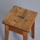 Pair of pine stools, Courchevel, France, circa 1960