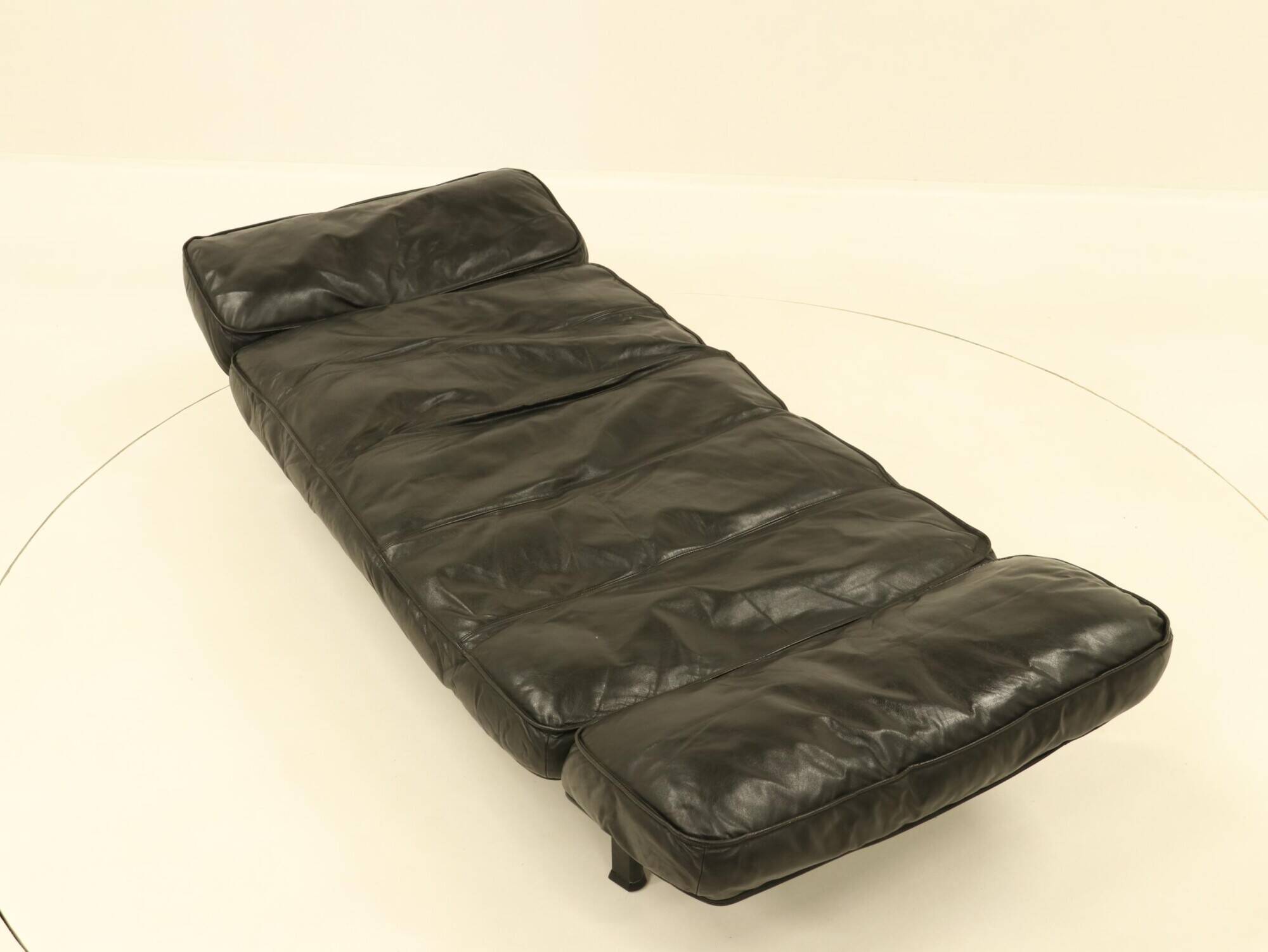 Daybed by Zanotta in black leather
