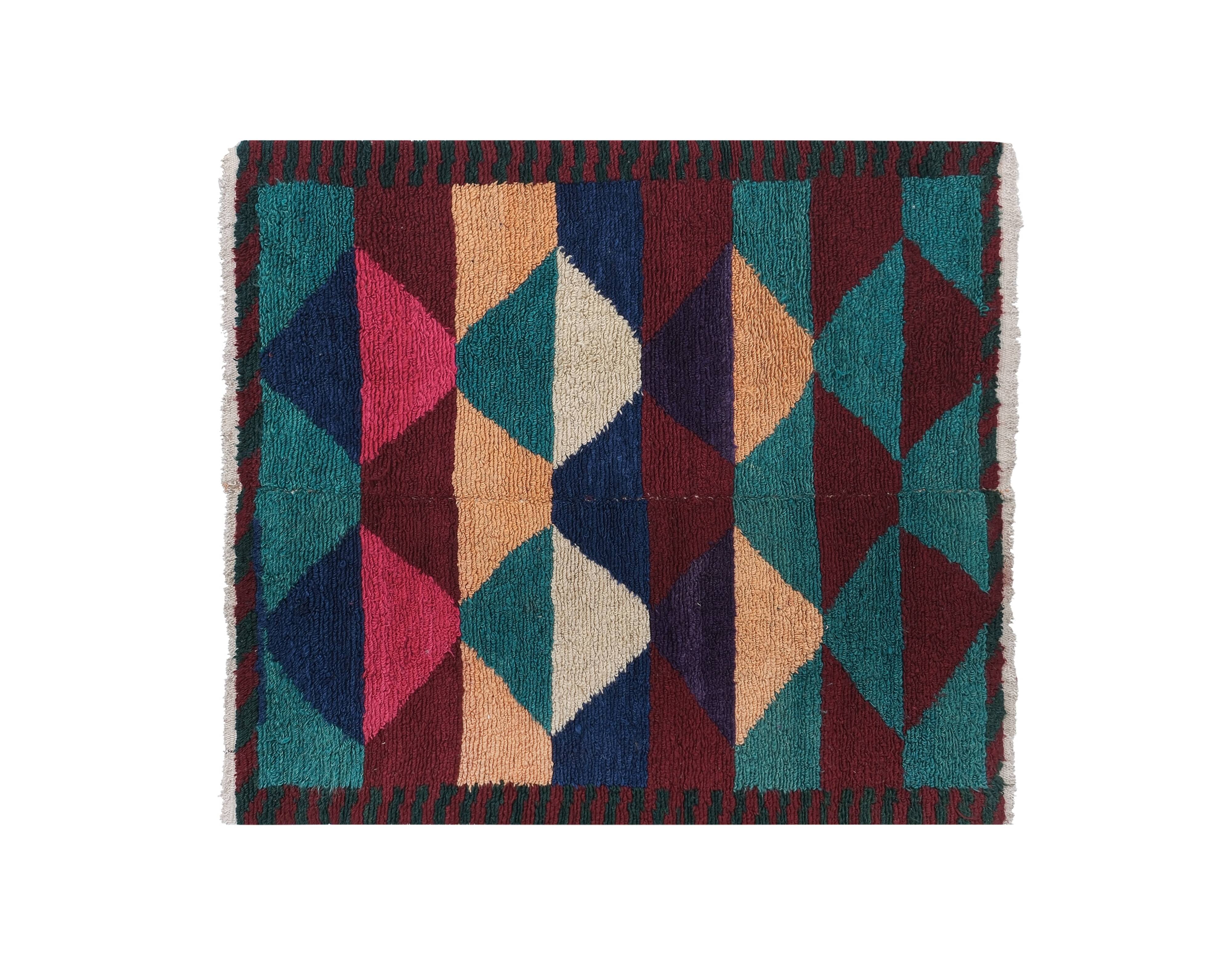 Vintage Turkish Oushak Handwoven Rug 115x126 cm