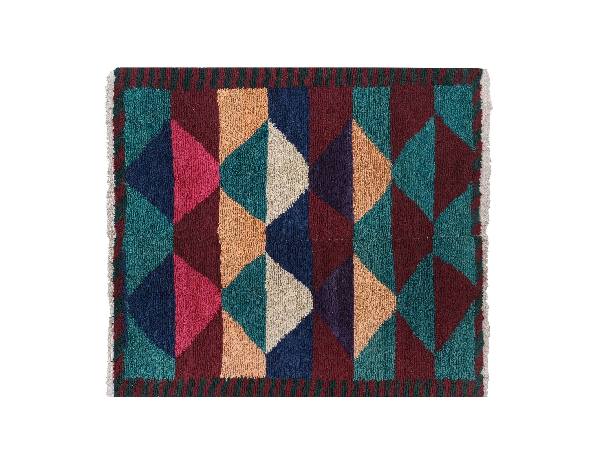 Tapis vintage turc de oushak tissé à la main 115x126 cm