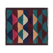 Tapis vintage turc de oushak tissé à la main 115x126 cm