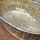 Vintage basket in silver metal