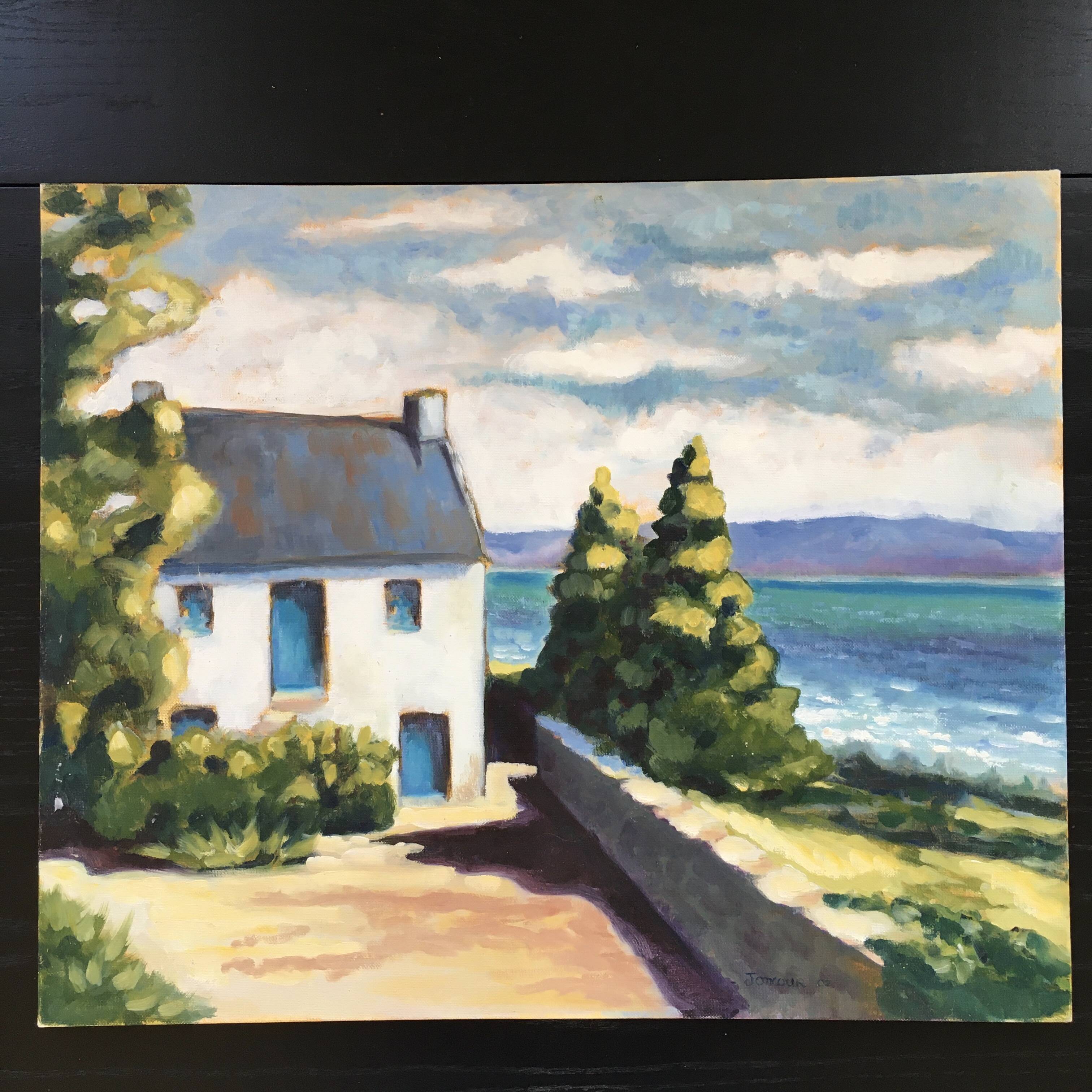 Painting of the Plomarch house in Douarnenez
