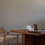 Modern Swedish coffee table in solid pine by Sven Larsson, brutalist, 1970s.