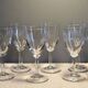 12 glasses - 6 water - 6 wine - Small carved decoration - Period 1900