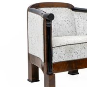 19th Century Biedermeier Mahogany Feather Two Armchairs and Sofa, Vienna