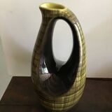 Green and yellow Scottish ceramic vase