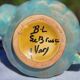 Charming turquoise and amber fluted ceramic – Atelier Le Brusc (Var)