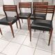Suite of 4 chairs Scandinavian teak vintage 1970s