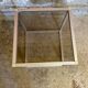 Vintage Cube Coffee Table, Aluminum + Smoked Glass, 1980s