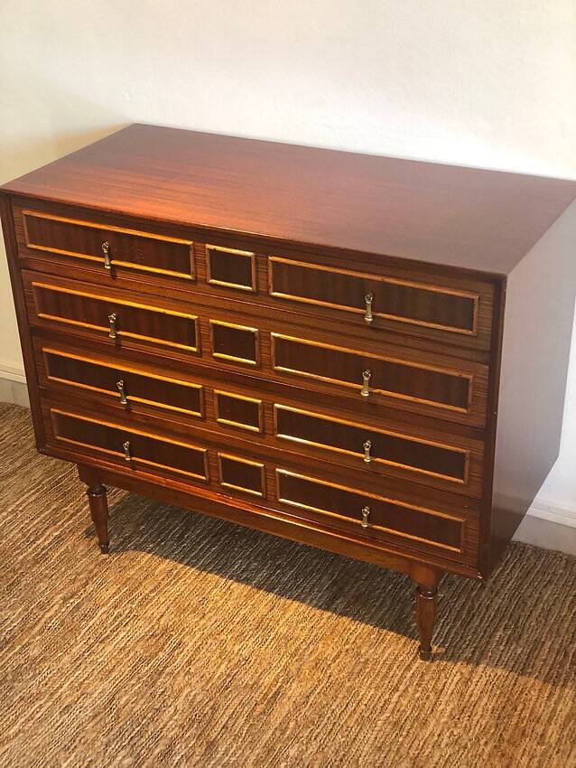 Vintage chest of drawers with bullnose contrasting moulding details