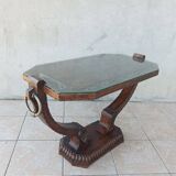 Art Deco style coffee table in carved natural wood