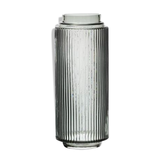 Grey glass vase