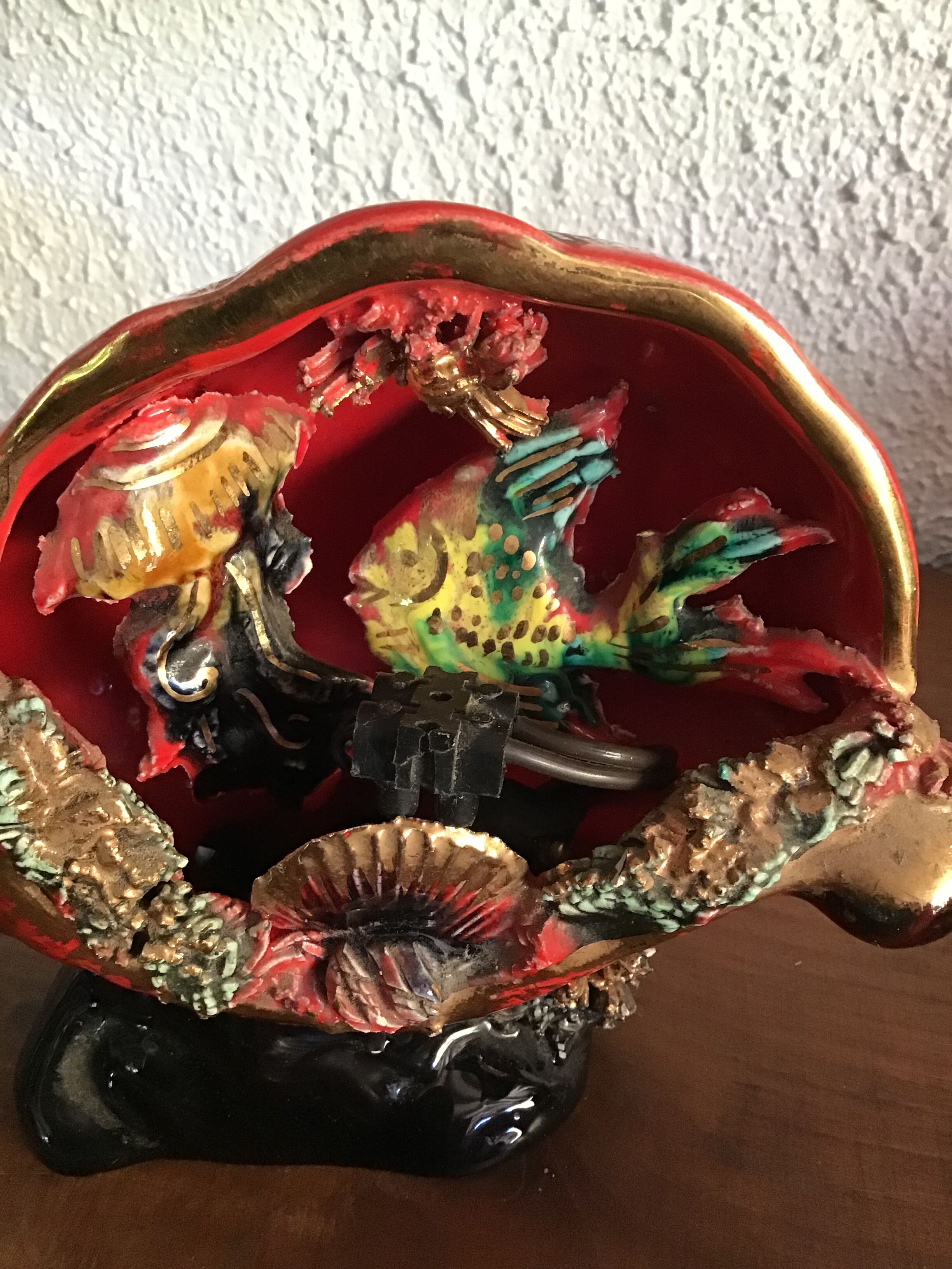 Lampe veilleuse coquillage céramique vallauris