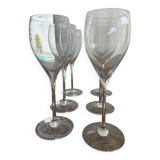 Champagne flutes cristal de bohemia signed veuve clicquot ponsardin