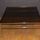 Table basse en chrome et vers fumé vers 1970