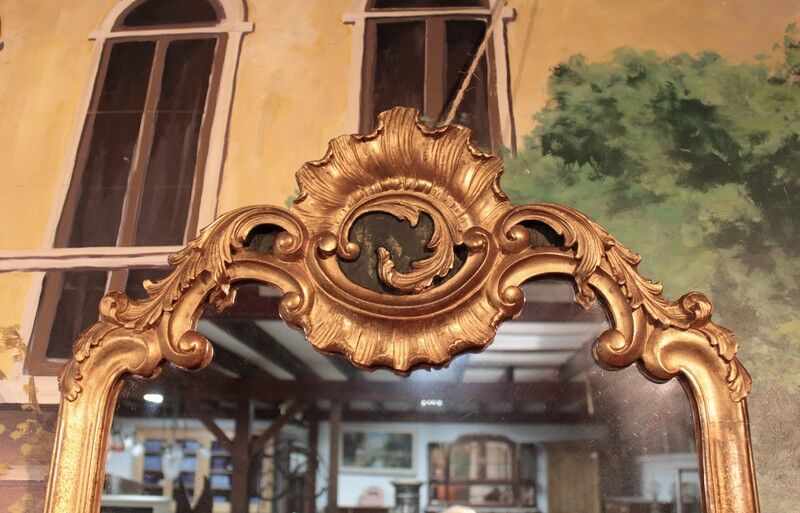 Mirror Louis XV style gilded wooden XX