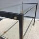 Table roulante vintage 1960 métal et verre