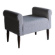 White faux shearling ottoman | 1960s