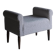 White faux shearling ottoman | 1960s