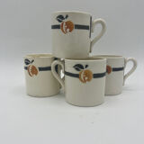 Set of 4 badonviller cups