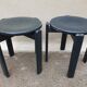 Paire de tabourets en bois