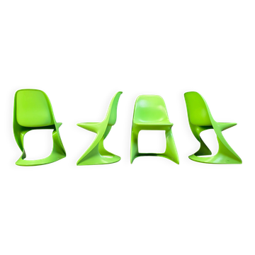 Set of 4 Casalino dining chairs by Alexander Begge for Casala, 1970s