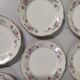Lot de 10 assiettse a dessert Sarreguemines digoin Fleurs rose liseré doré