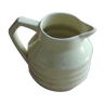 Art-deco pitcher in pale yellow earthenware